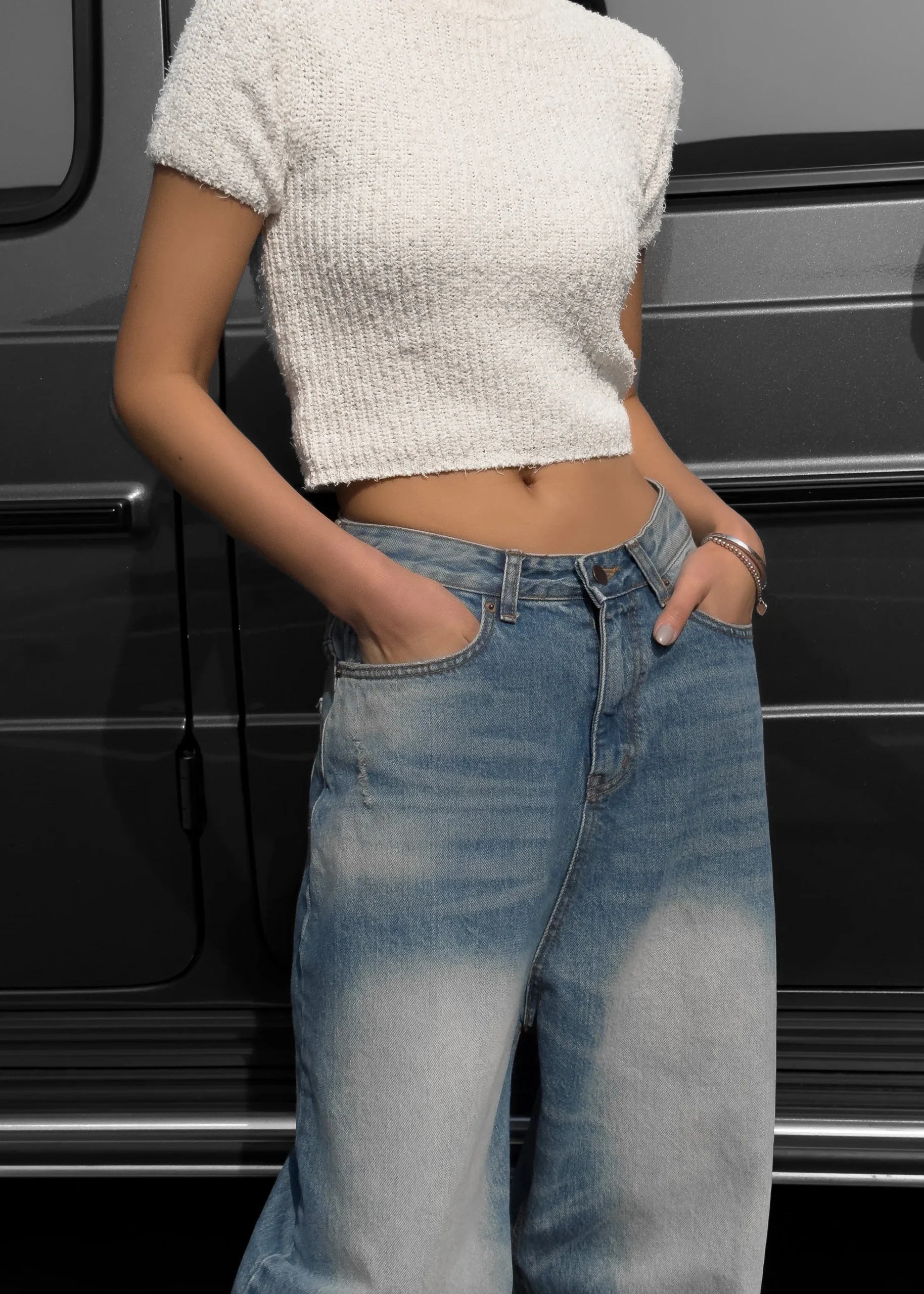 The Frankie Shop Lexie Knit Cropped Top Off White Outlet