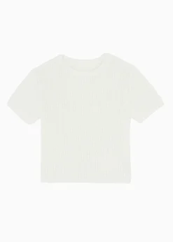 The Frankie Shop Lexie Knit Cropped Top Off White Outlet