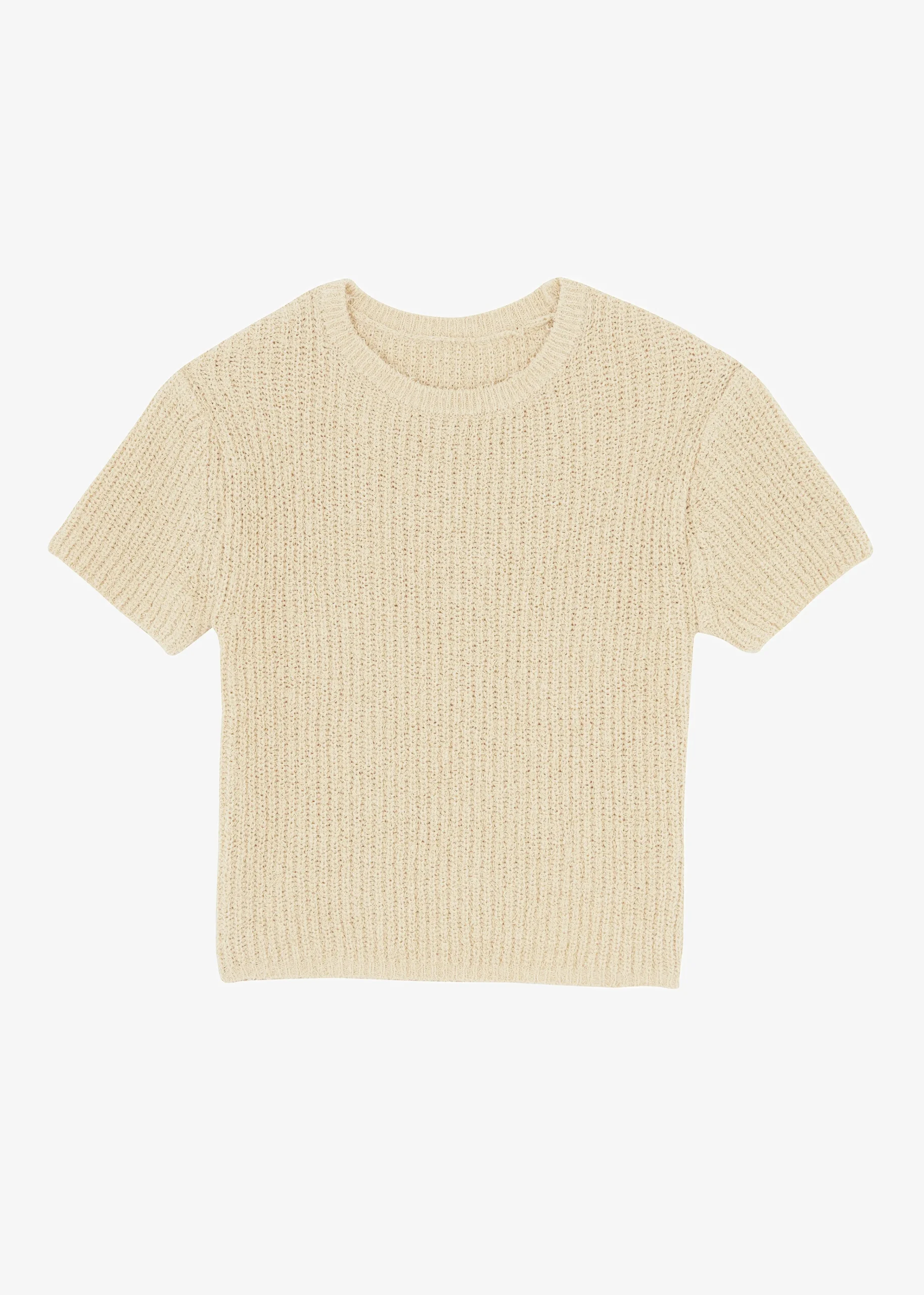 The Frankie Shop Lexie Knit Cropped Top Beige Best