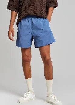 The Frankie Shop Lido Swim Mid Length Trunks Mid Blue Online