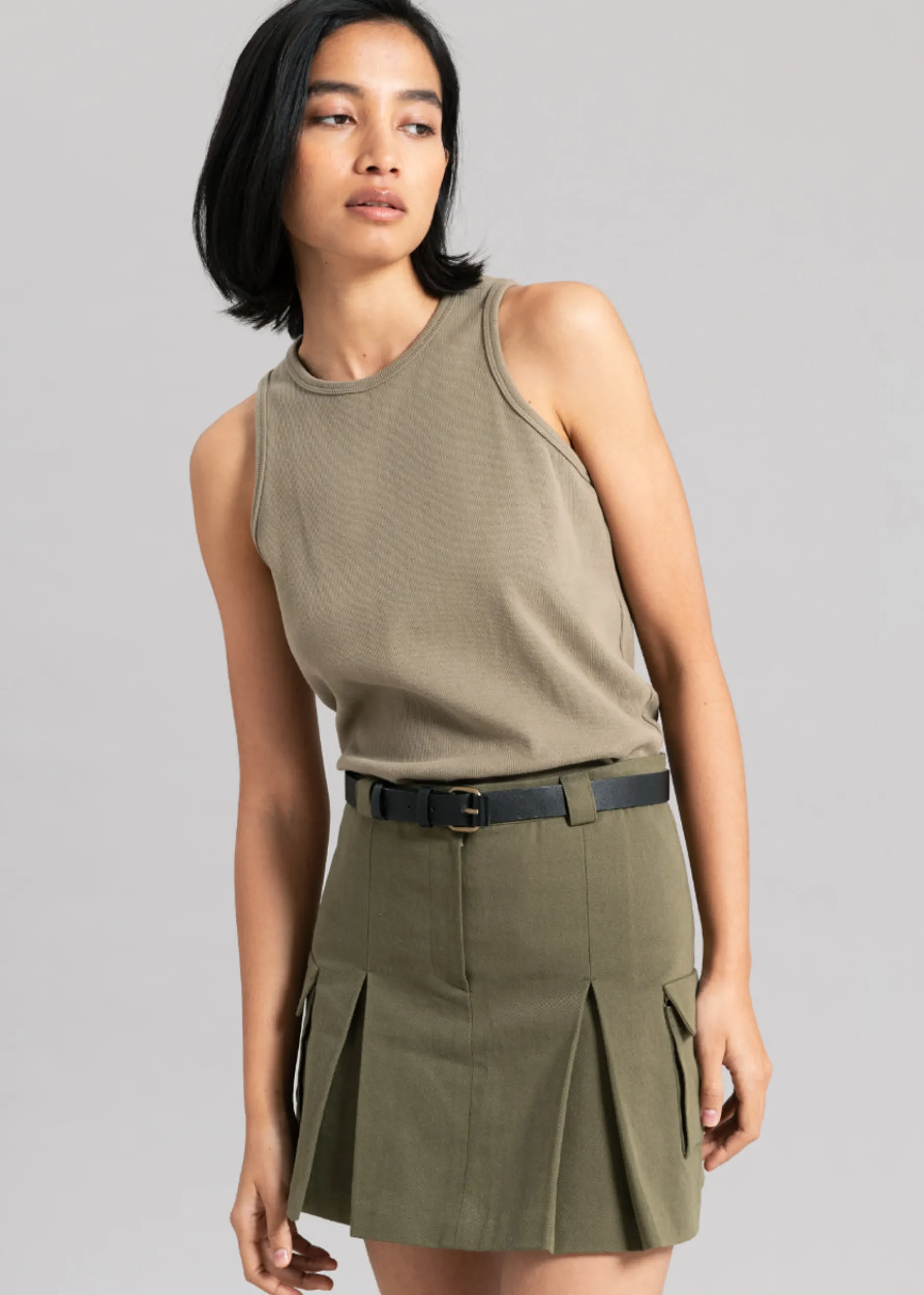 The Frankie Shop Liko Tank Olive Online