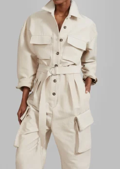 The Frankie Shop Linda Jumpsuit Beige