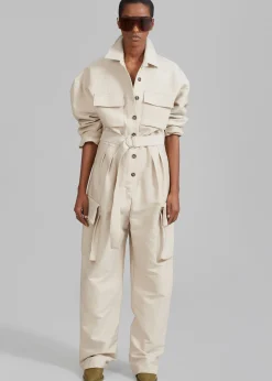 The Frankie Shop Linda Jumpsuit Beige
