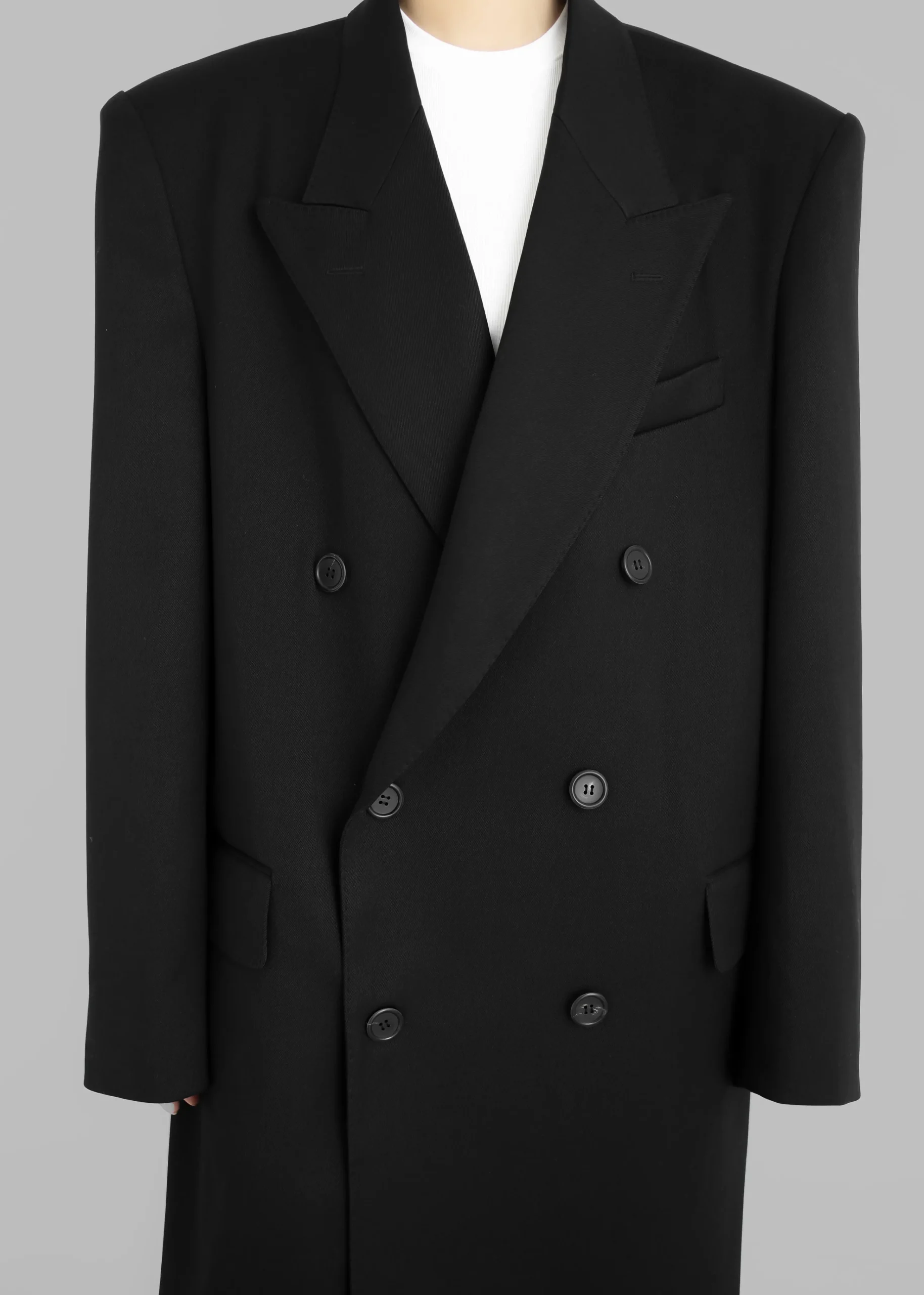 The Frankie Shop London Double Breasted Coat Black Clearance