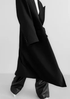The Frankie Shop London Double Breasted Coat Black Clearance
