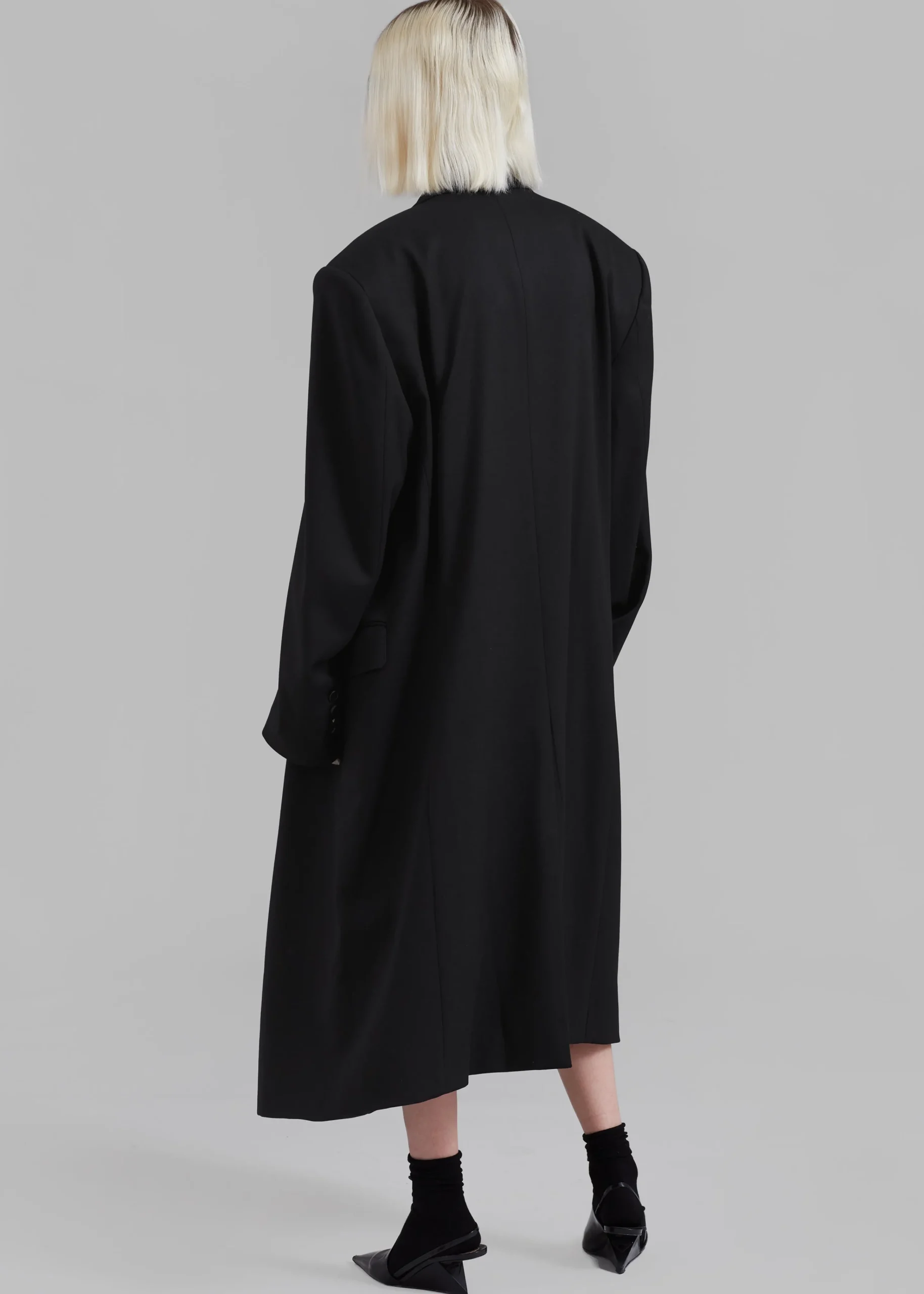 The Frankie Shop London Double Breasted Coat Black Clearance