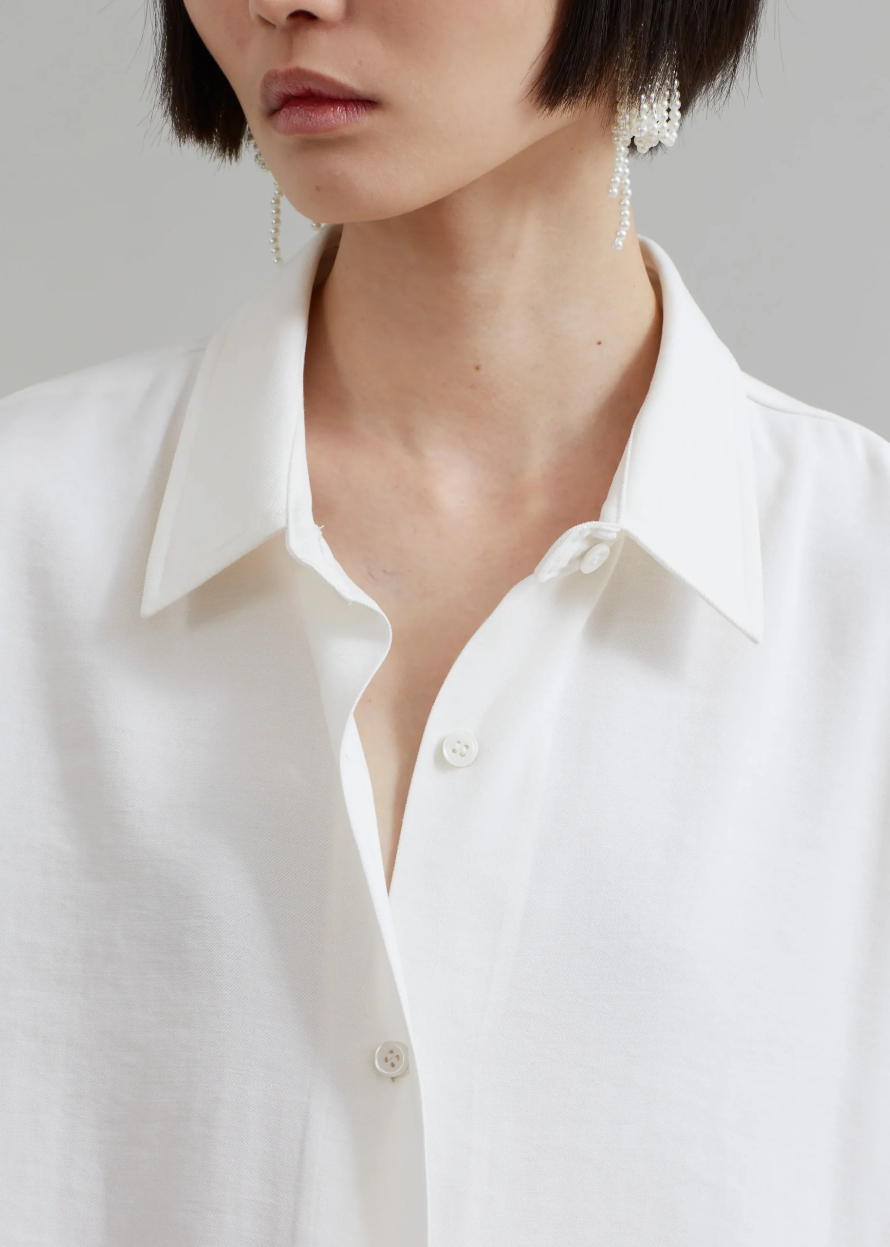 The Frankie Shop Lotta Fluid Shirt Off White Outlet