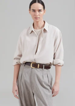 The Frankie Shop Lotta Fluid Shirt Beige Discount
