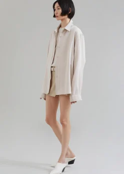 The Frankie Shop Lotta Fluid Shirt Beige Discount