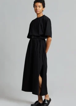 The Frankie Shop Lou Oversized Tee Dress Black Best