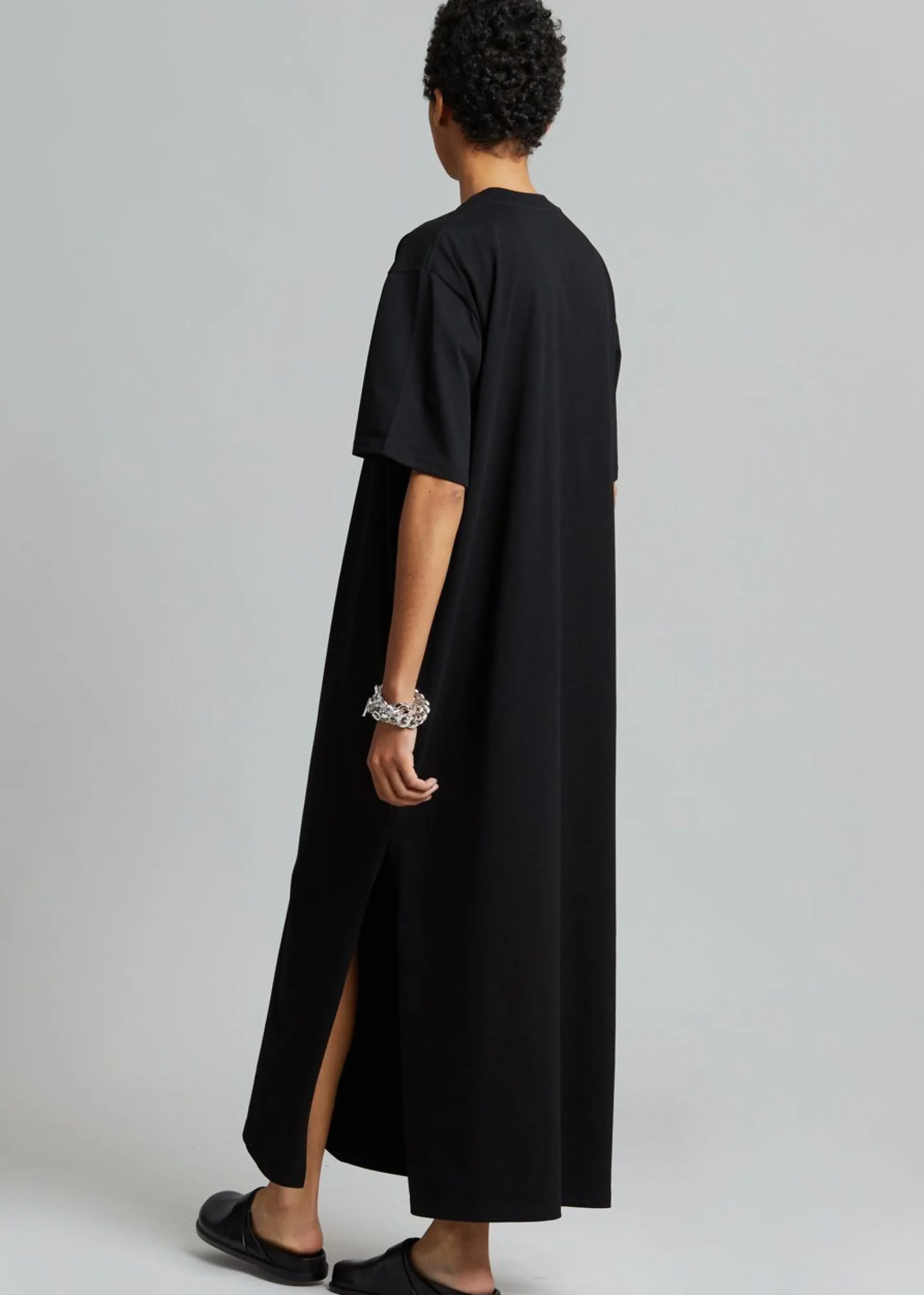 The Frankie Shop Lou Oversized Tee Dress Black Best
