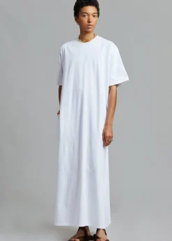 The Frankie Shop Lou Oversized Tee Dress Optic White