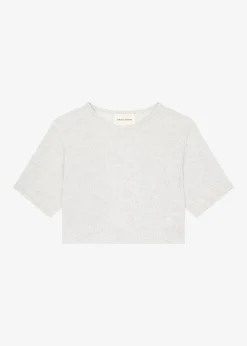 The Frankie Shop Loulou Studio Adas Cropped Top Grey Melange Outlet