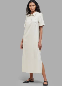 The Frankie Shop Loulou Studio Bira Polo Shirt Dress Beige Hot