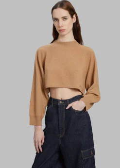The Frankie Shop Loulou Studio Bocas Cashmere Sweater Camel Outlet