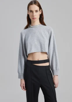 The Frankie Shop Loulou Studio Bocas Cashmere Sweater Grey Melange Online
