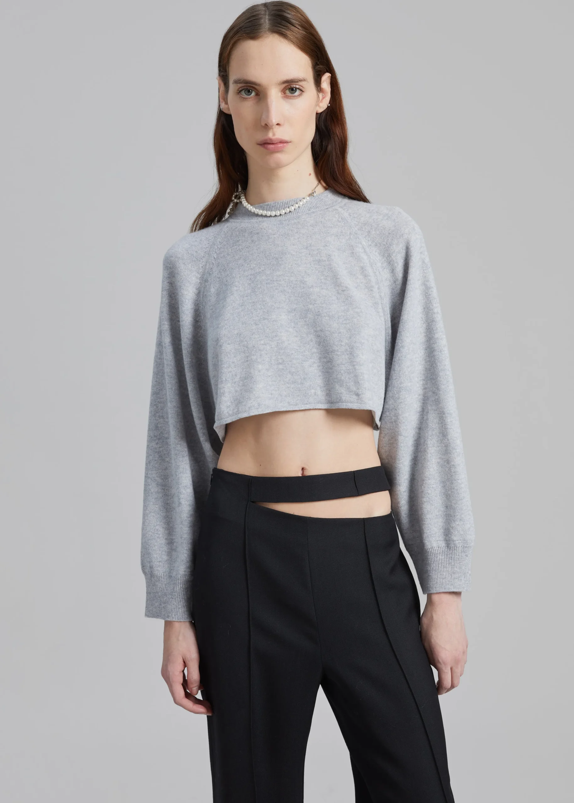 The Frankie Shop Loulou Studio Bocas Cashmere Sweater Grey Melange Online