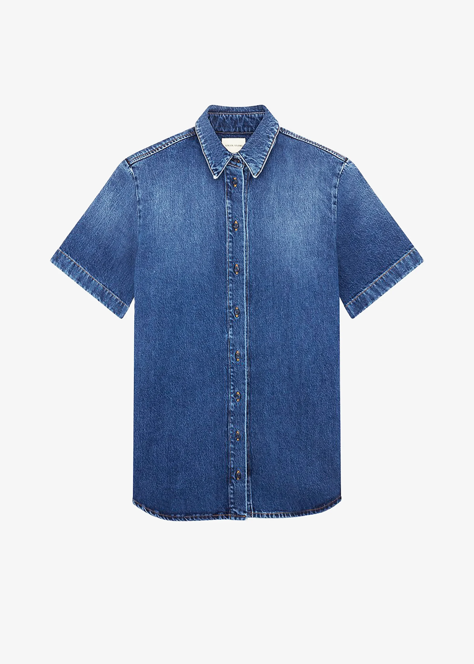 The Frankie Shop Loulou Studio Sant Shirt Dress Washed Blue Best