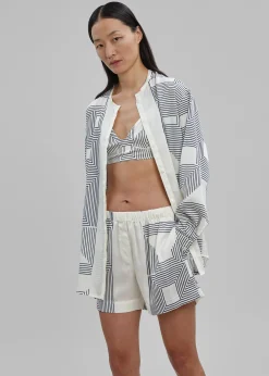 The Frankie Shop Low Classic Bra Top Print Clearance