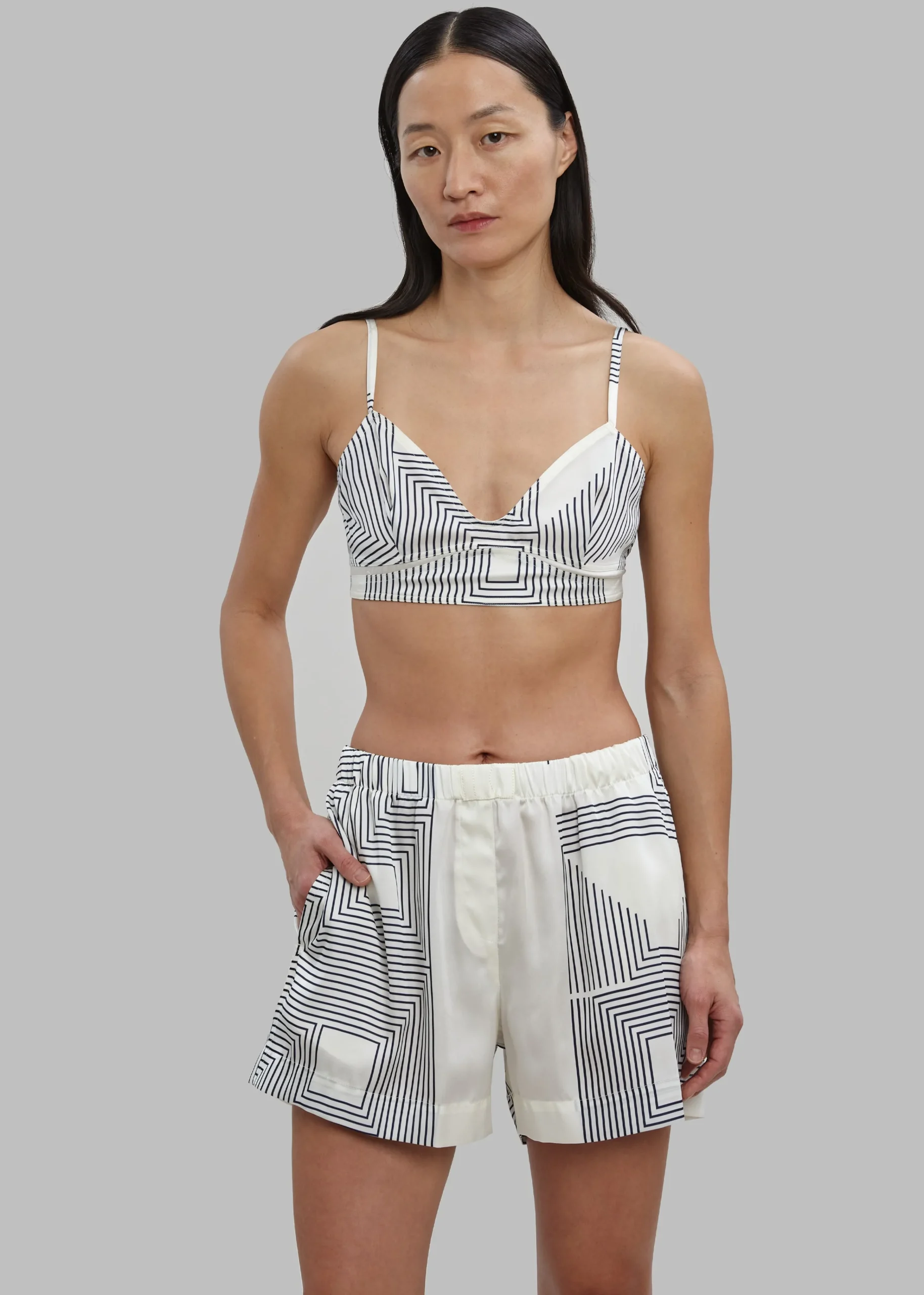 The Frankie Shop Low Classic Bra Top Print Clearance
