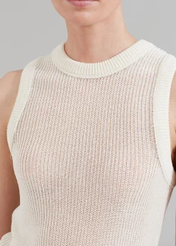 The Frankie Shop Low Classic Resort Sleeveless Top Cream New