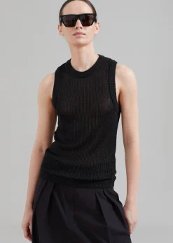 The Frankie Shop Low Classic Resort Sleeveless Top Black Outlet