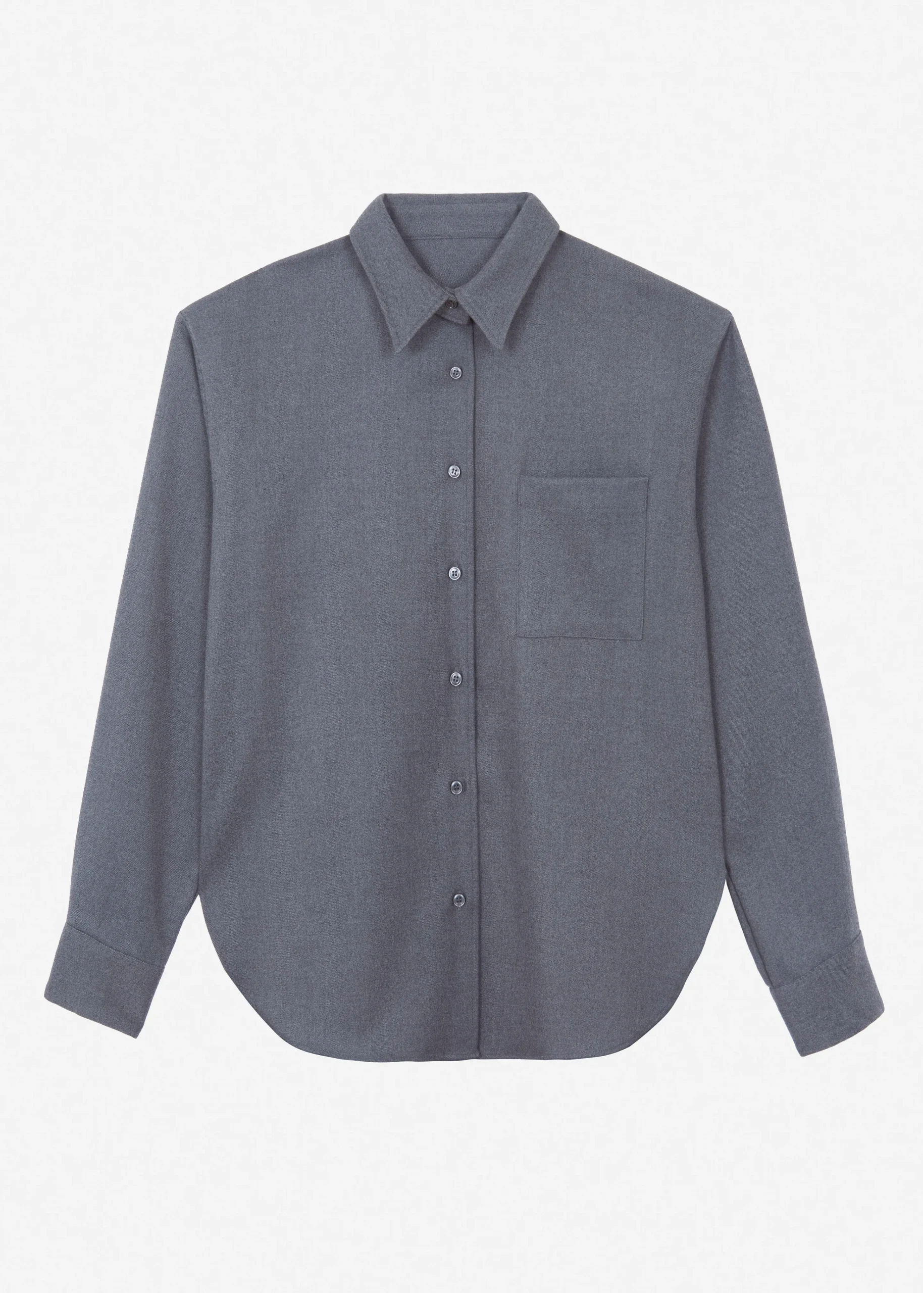 The Frankie Shop Lui Midweight Shirt Grey Online