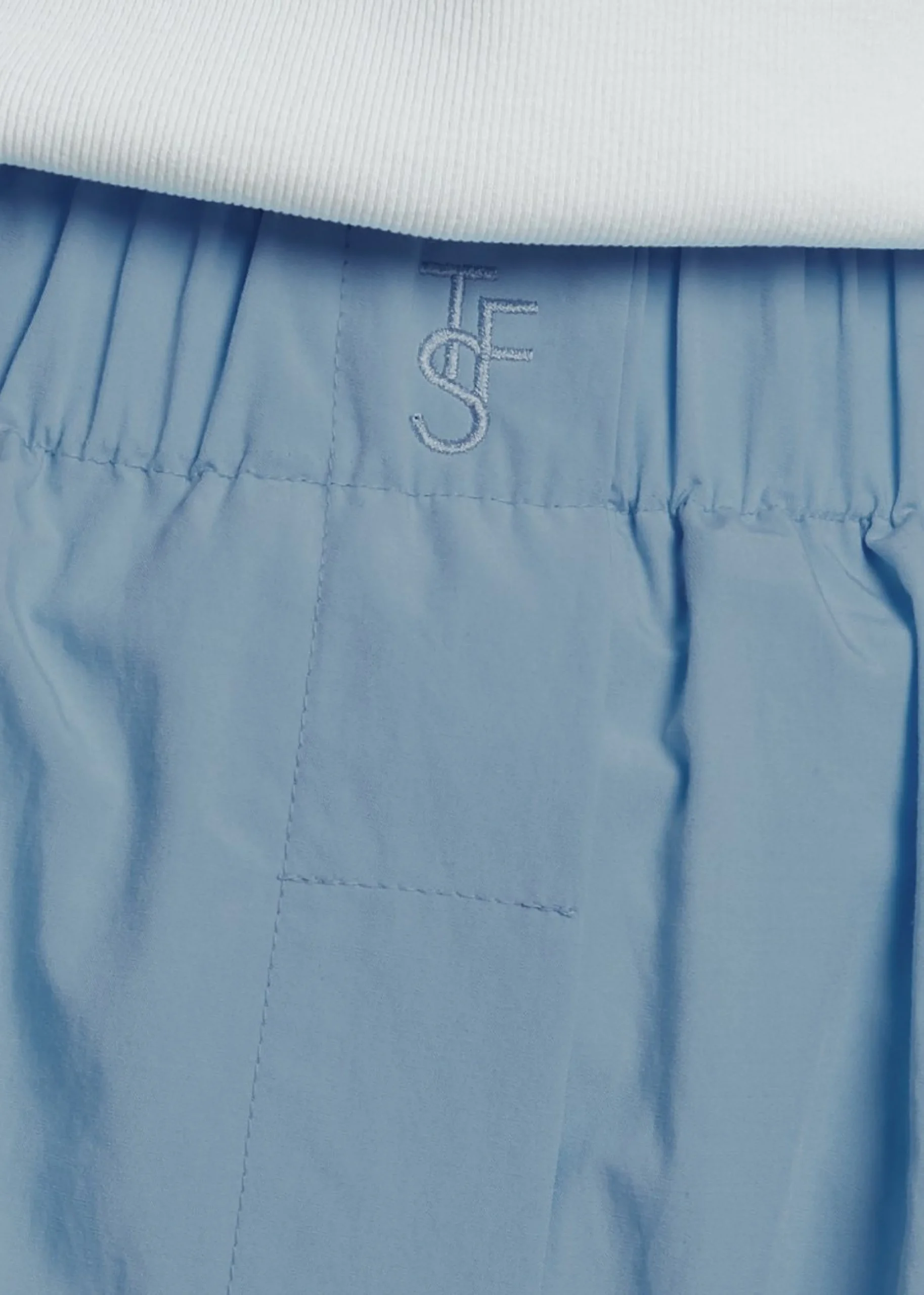 The Frankie Shop Lui Organic Cotton Boxer Short Blue Hot