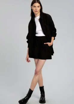 The Frankie Shop Lui Organic Cotton Shirt Black Best