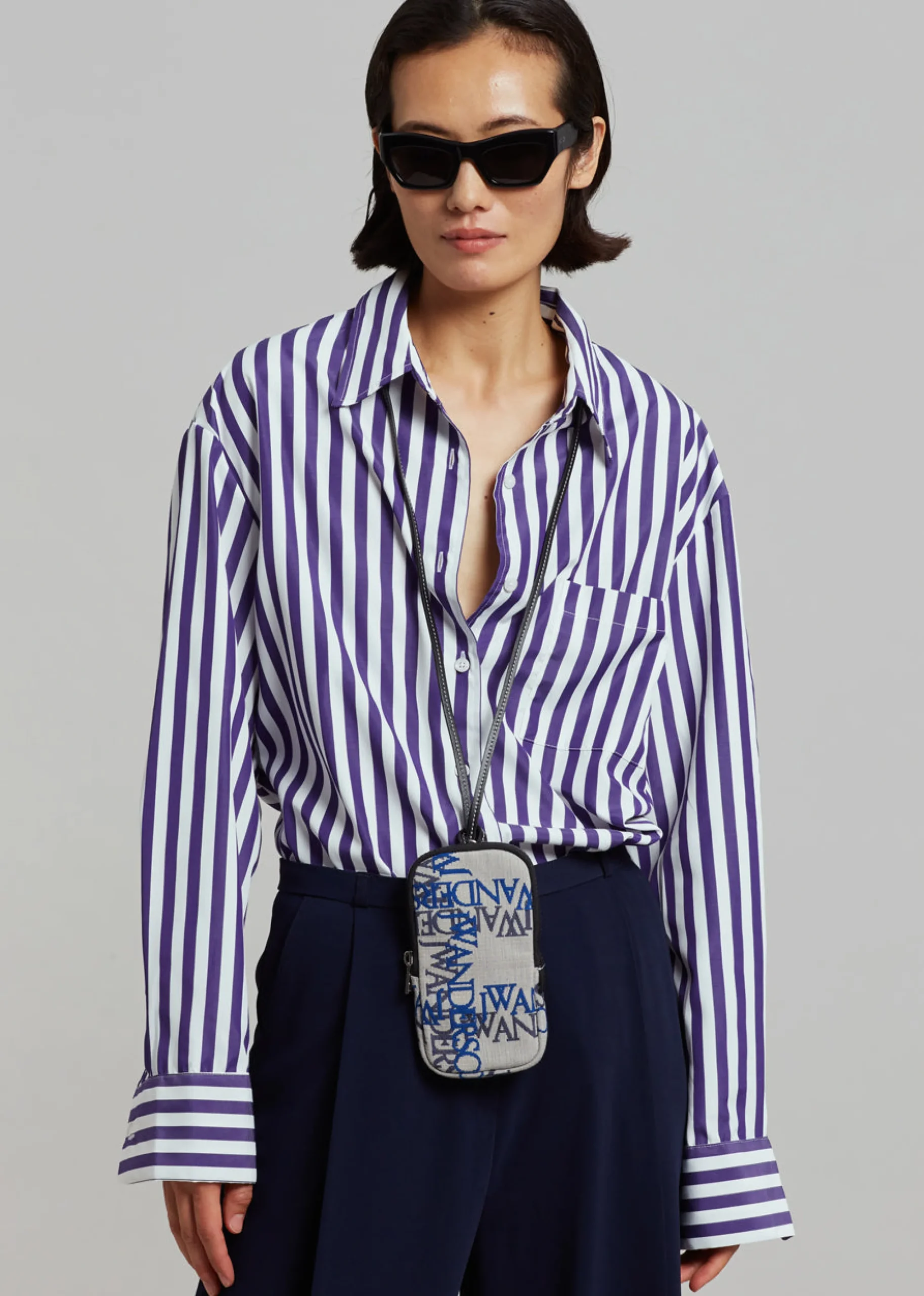 The Frankie Shop Lui Stripe Shirt Deep Blue Hot