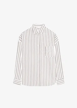 The Frankie Shop Lui Stripe Shirt Sand