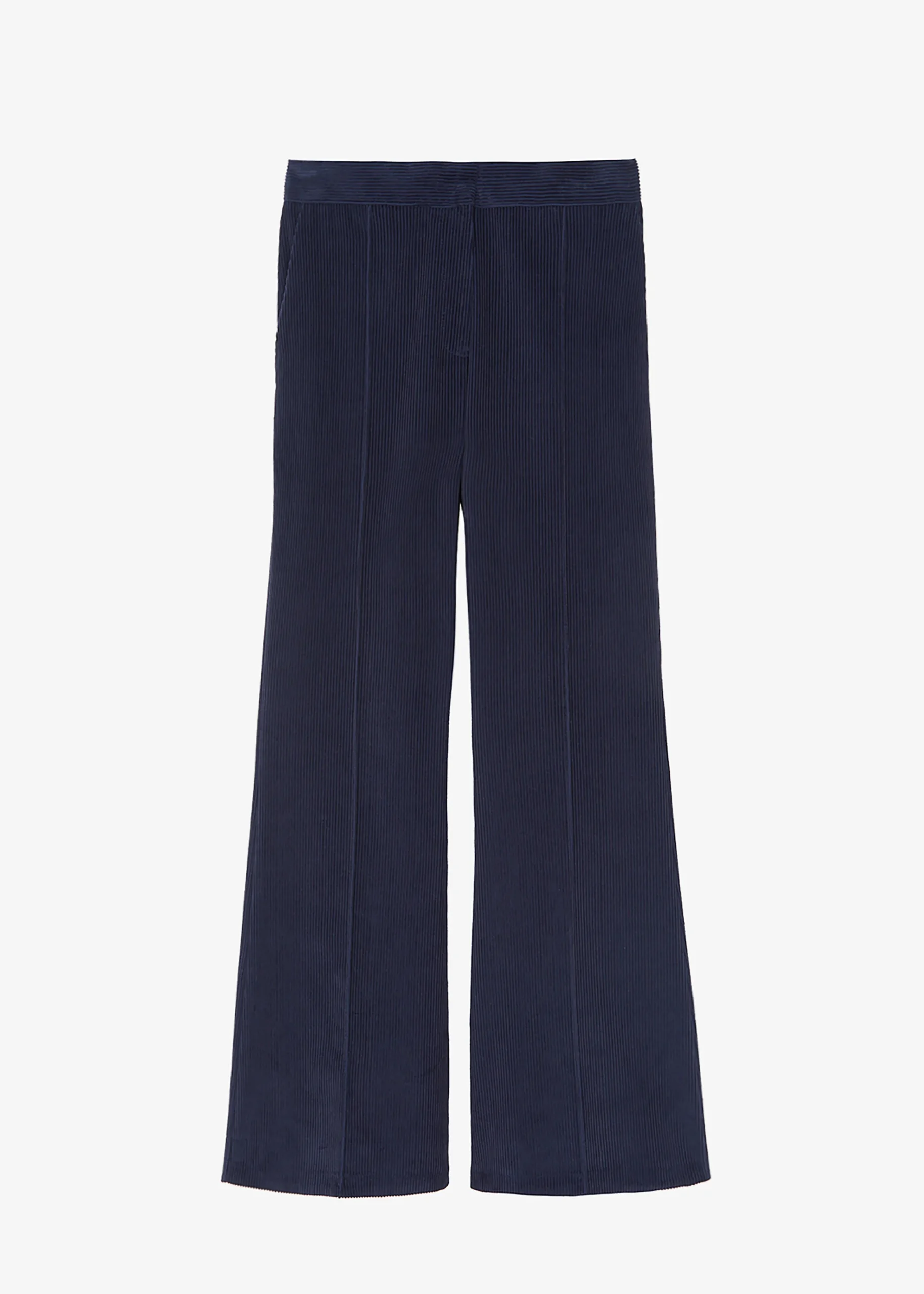 The Frankie Shop Lydian Corduroy Flare Pants Navy