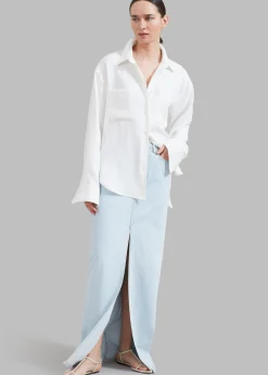 The Frankie Shop Macie Pocket Shirt Ivory Outlet
