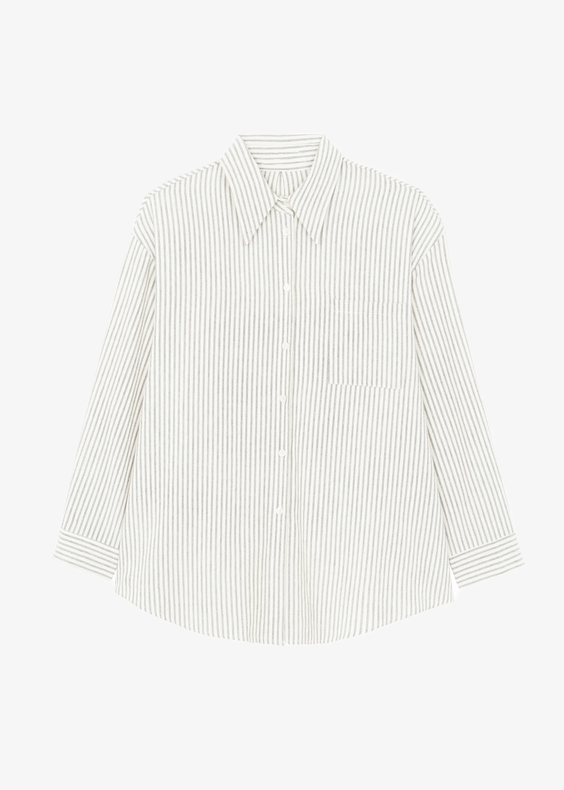 The Frankie Shop Madelen Shirt Charcoal Stripe