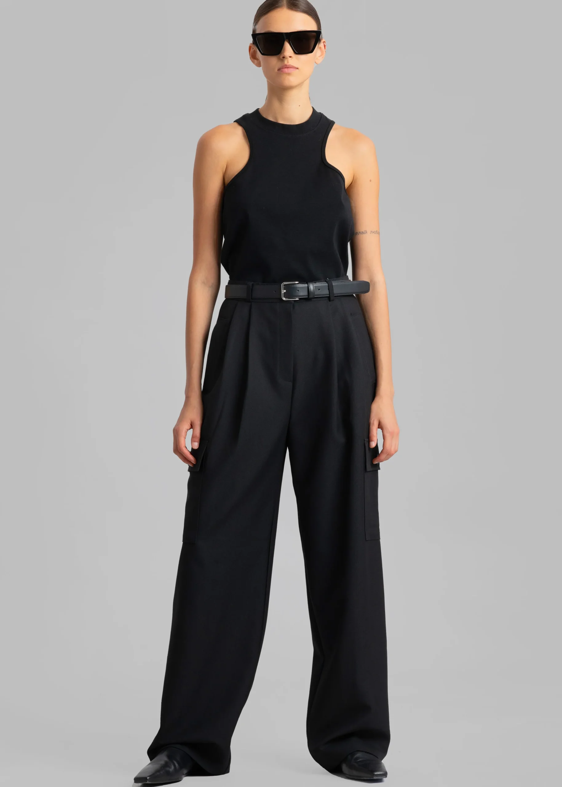 The Frankie Shop Maesa Cargo Pants Black Hot