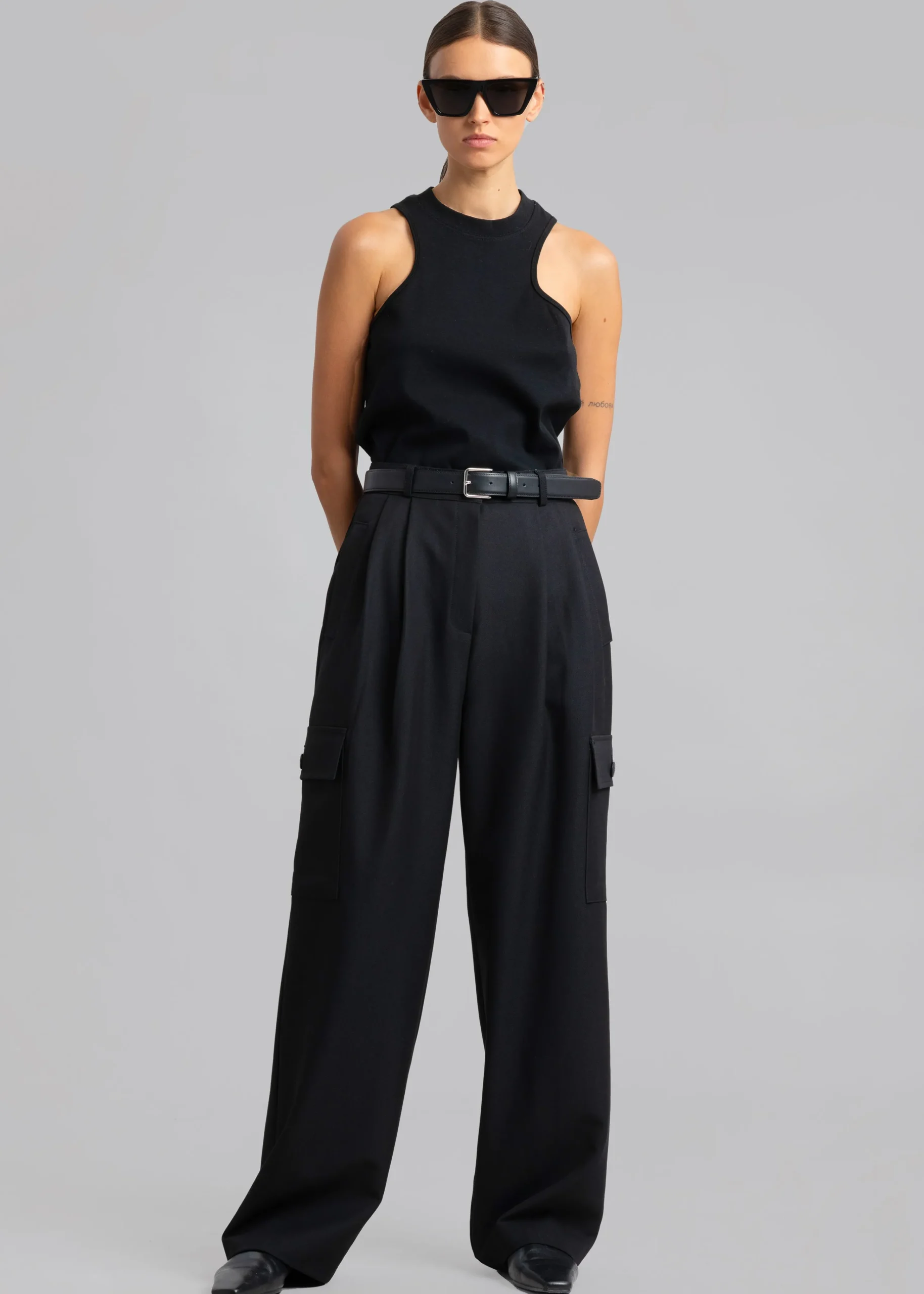The Frankie Shop Maesa Cargo Pants Black Hot