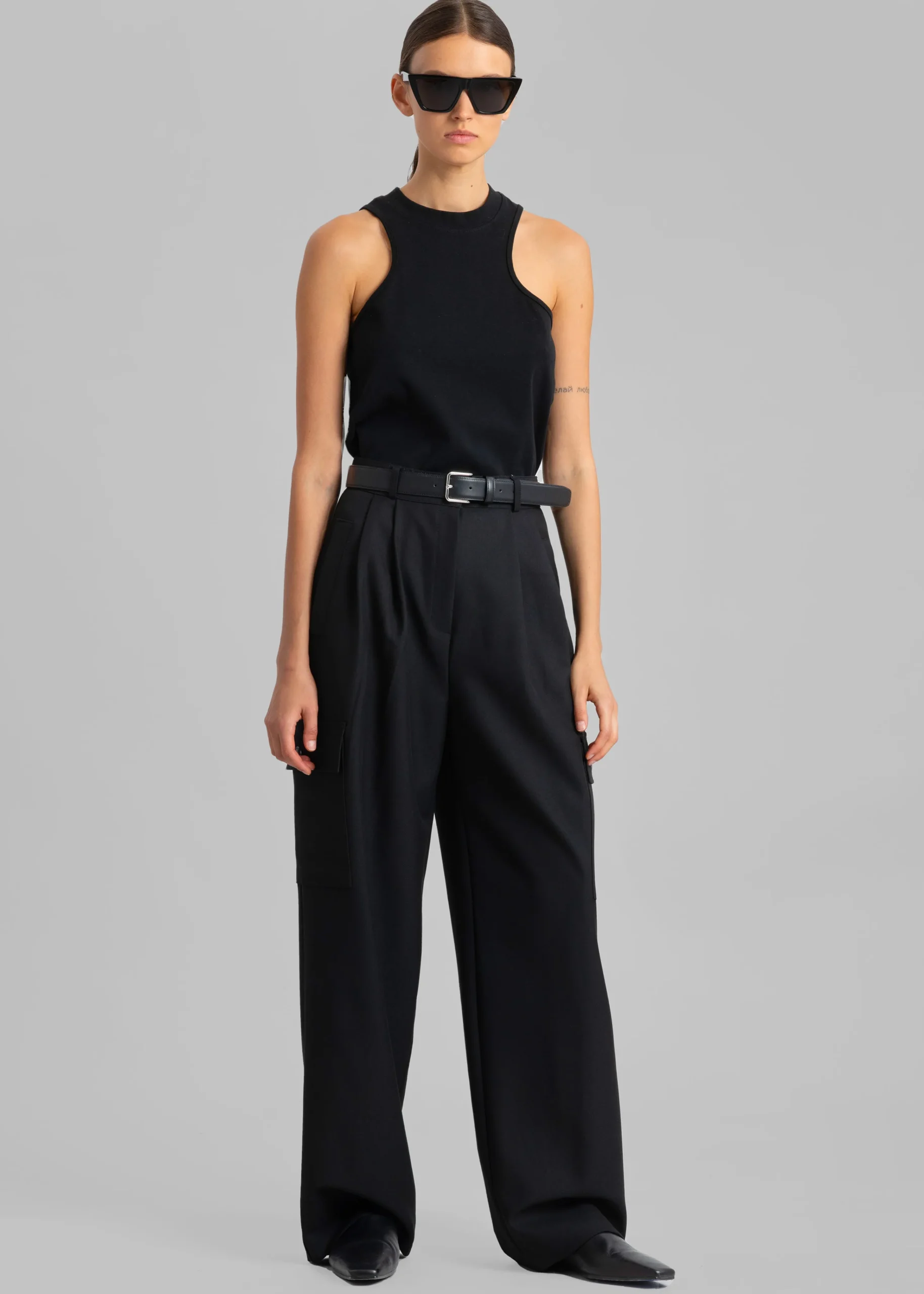The Frankie Shop Maesa Cargo Pants Black Hot