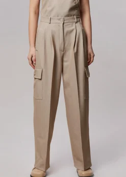The Frankie Shop Maesa Cargo Pants Taupe Melange Hot