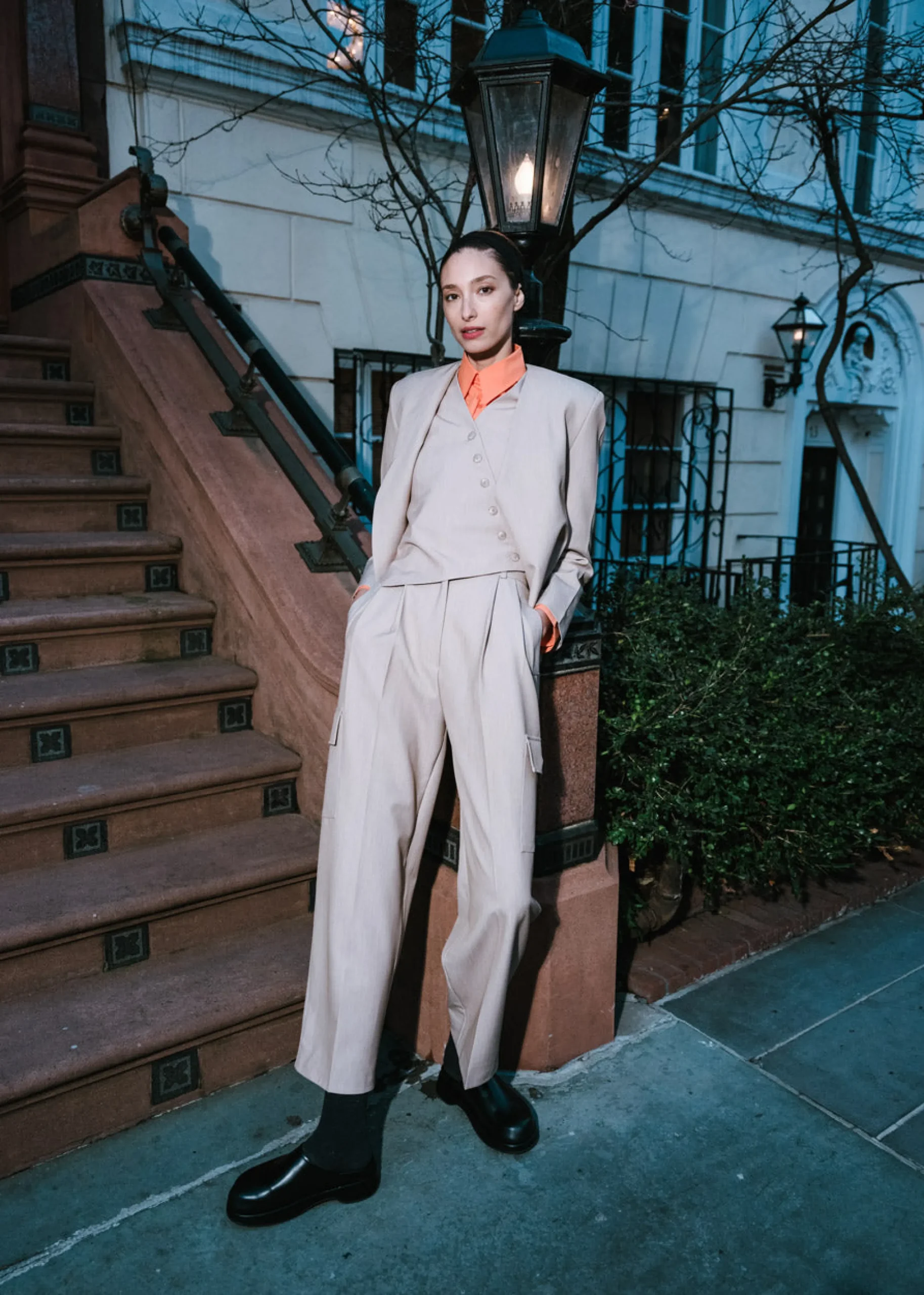The Frankie Shop Maesa Cargo Pants Taupe Melange Hot