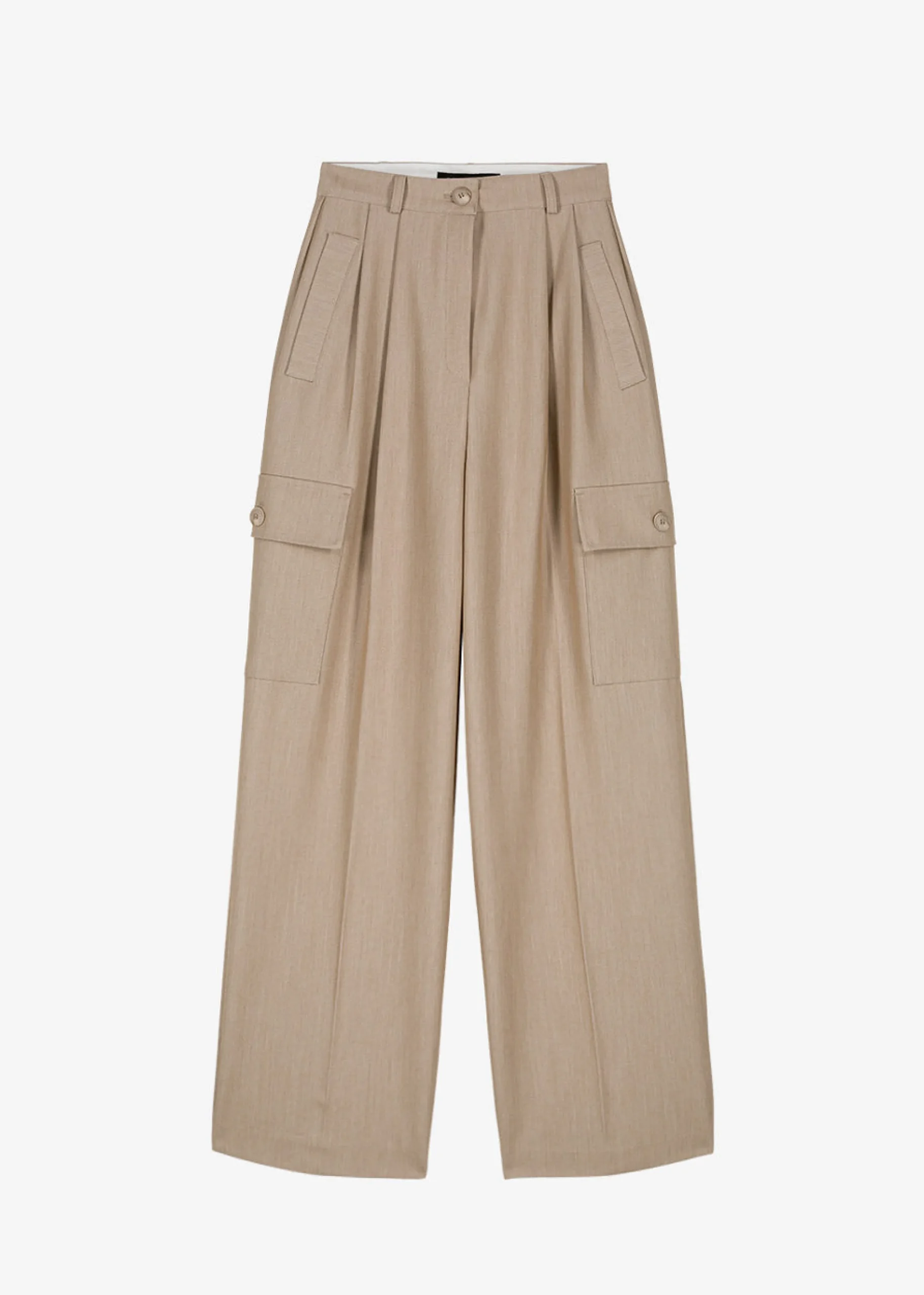 The Frankie Shop Maesa Cargo Pants Taupe Melange Hot