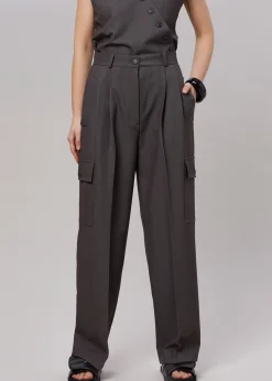 The Frankie Shop Maesa Cargo Pants Charcoal Clearance