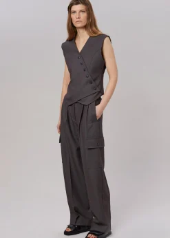 The Frankie Shop Maesa Cargo Pants Charcoal Clearance