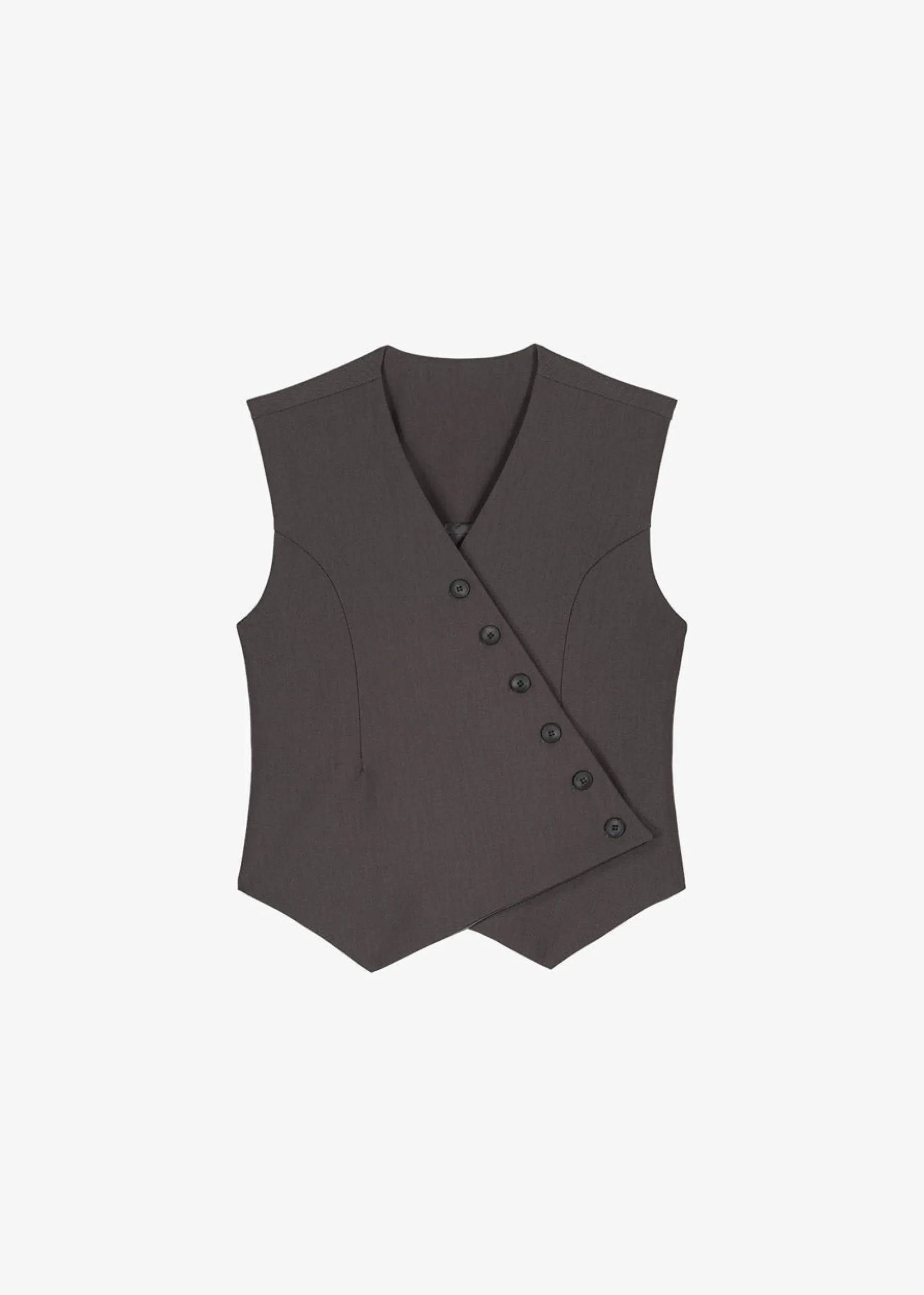 The Frankie Shop Maesa Cross Vest Charcoal Best