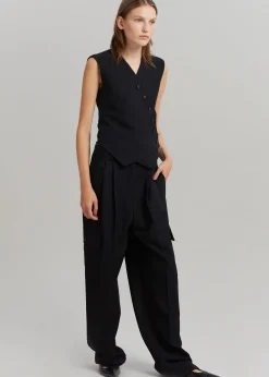 The Frankie Shop Maesa Cross Vest Black Best