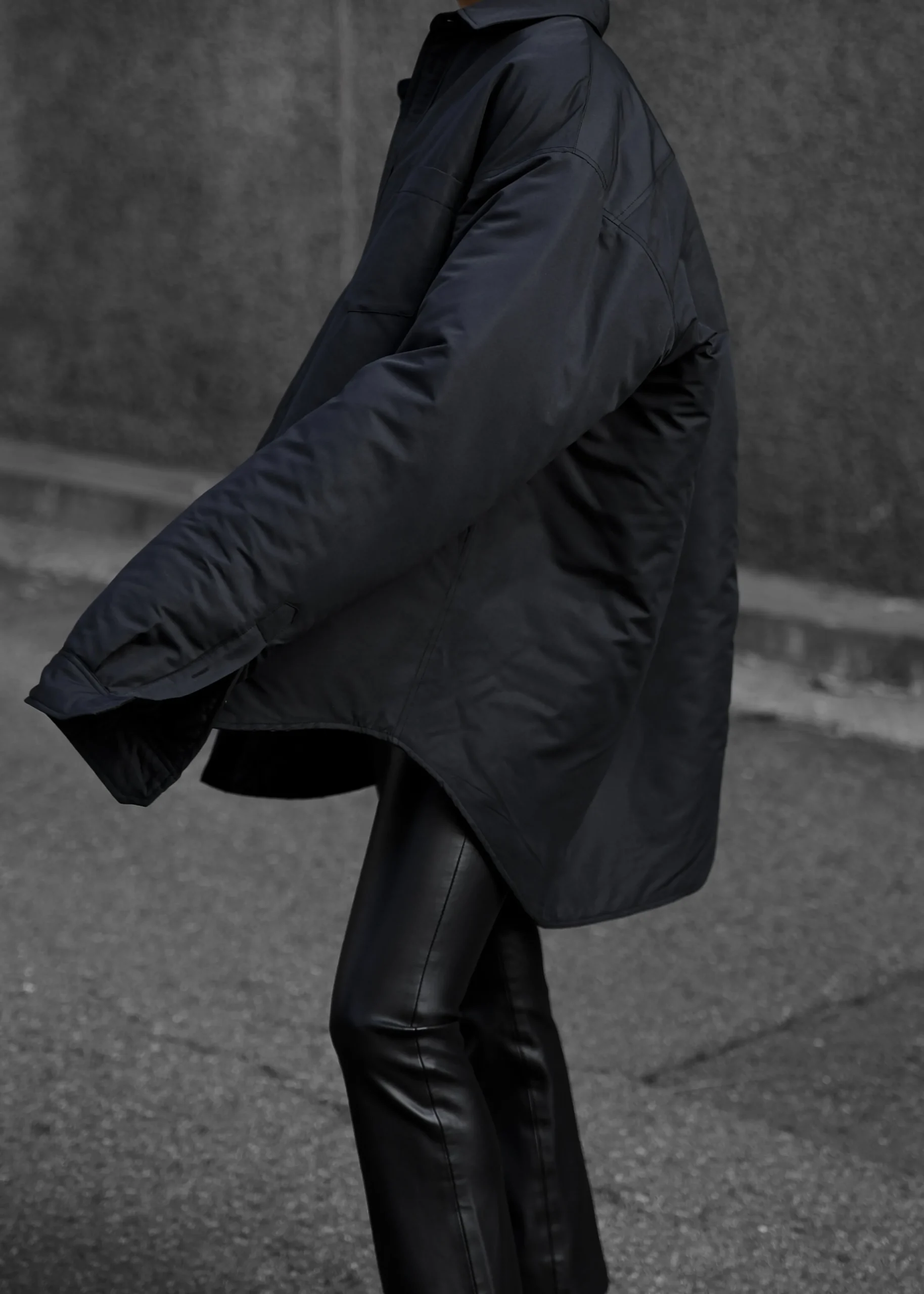 The Frankie Shop Maine Padded Shirt Jacket Black Best