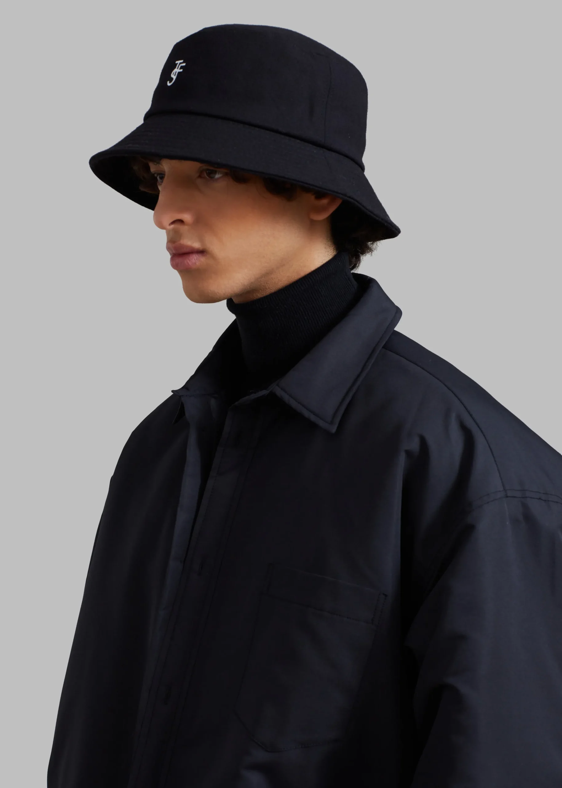 The Frankie Shop Maine Padded Shirt Jacket Black Best