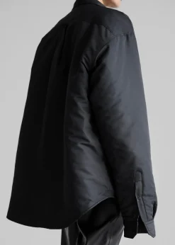 The Frankie Shop Maine Padded Shirt Jacket Black Best