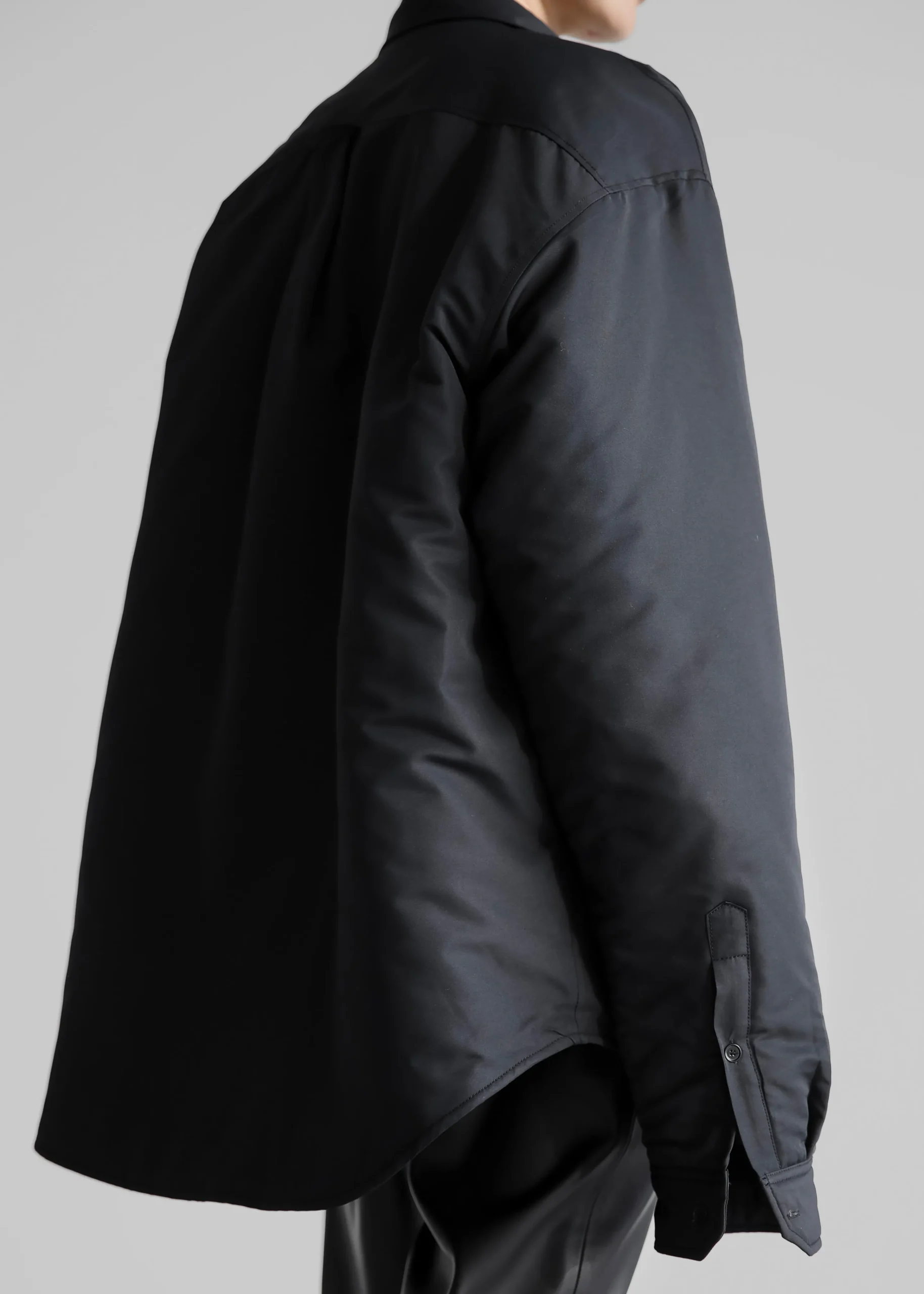 The Frankie Shop Maine Padded Shirt Jacket Black Best