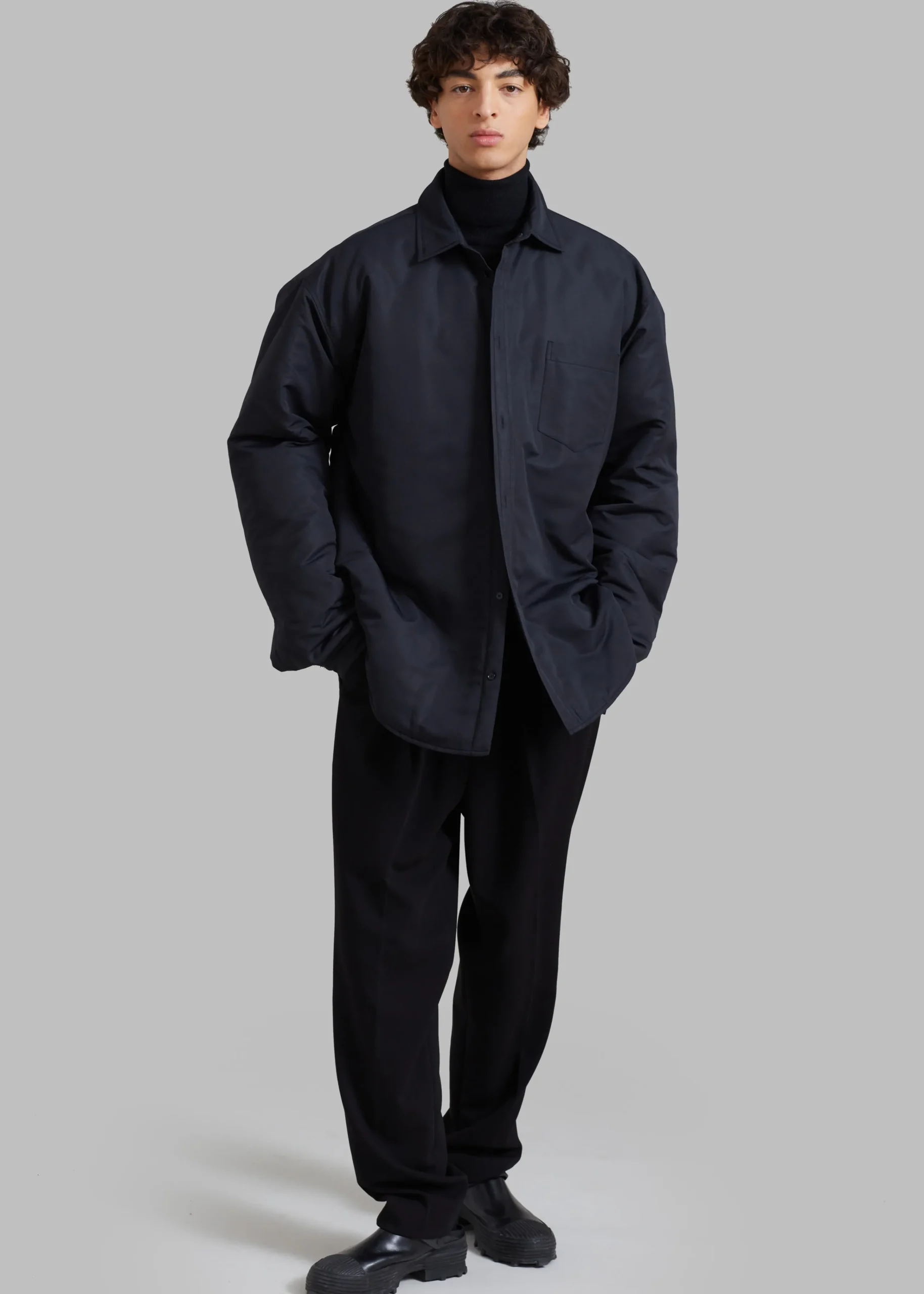 The Frankie Shop Maine Padded Shirt Jacket Black Best