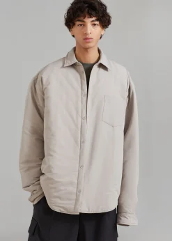 The Frankie Shop Maine Padded Shirt Jacket Beige Outlet